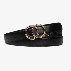 Bella Belt - Black with Gold Buckle